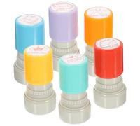 Healifty 6 Sellos para Profesores de Primaria Comentarios en Inglés Estampillas de Plástico Resistentes Útiles Escolares para Aula Material de Oficina Adecuado para Color Aleatorio