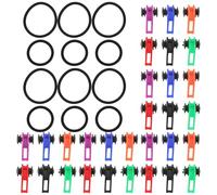 Healifty 60 Piezas Anillos De Goma Soporte para Anzuelos Clips De Caña De Pescar Multicolores Guardián De La Pole De Pesca Keeper Señuelo Gancho Titular Gancho Guardián