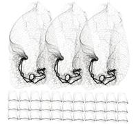 Healifty 60 piezas Unidades Redes de Malla Elásticas para Moño Invisibles Ligeras y Resistentes Cubre Moño para Bailarinas Enfermeras y Azafatas Color Negro