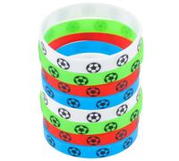Healifty 8 piezas Pulseras de Fútbol de Silicona Colores Mixtos para Bandas Elásticas Cómodas y Resistentes Accesorio Deportivo para Clubes y Fiestas Infantiles