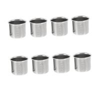 Healifty 8 Piezas Tazas Medidoras Inoxidable Tazas Graduadas Multifuncionales para Resistencia Ácidos y Álcali Claras y