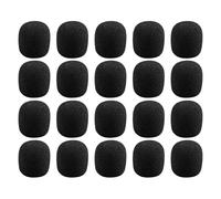 Healifty 80 Piezas Conjunto de micrófono amplificador de espuma para micrófono lavalier de solapa esponjas para auriculares Black