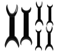HEALIFTY 8pcs herramienta dental doble cabeza boca abridor en forma de T mejilla intraoral retractor de labios retractor (negro)