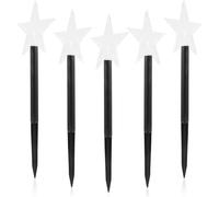 Healifty Accesorios de Iluminación Exterior para Jardín 5 Piezas Colgantes de Estrella LED para Decoración Navideña, Luces Solares para Patio y Césped, Decoraciones Creativas para Fiestas