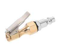 Healifty Adaptador Boquilla Inflador Neumáticos Latón Autolock con Clip Seguro para Coche Moto Compatible con Infladores y Manómetros