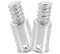 Healifty Adaptador Metálico Roscado para Mango de Fregona y Escoba, 2 Unidades de Acero Inoxidable, Conector para Postes Telescópicos, Uso Doméstico y Profesional