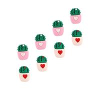 Healifty Adorable Funda Protectora para Cable de Datos Forma de Cactus, 8 Piezas, Material PVC, Buena Durabilidad y Prevención de Desgarros para Cables de Carga