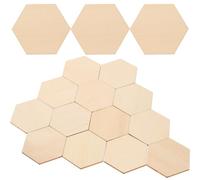 Healifty Adornos Hexagonales De Madera De Haya 50 Piezas De 2.24 Pulgadas Para Manualidades Diy Decoraciones Creativas En Bodas Cumpleaños Y Navidad