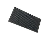 Healifty Alfombrilla de Silicona Antideslizante para Bar Tapete de Drenaje con Ranuras Profundas Esterilla para Secar Vajilla y Frutas Resistente y Fácil de Limpiar Negra