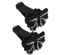 Healifty Ambientador de Coche Clip de Ventilación en Forma de Lazo Negro Perla 2 Unidades Pastillas Aromáticas para Decoración Interior y Aromaterapia Compatible con Rejillas Generales