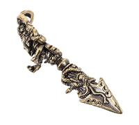 Healifty Amuleto Protector Vajra de Latón Antiguo Collar Artesanal Tibetano con Diseño de Cinco Filamentos para Rituales Religiosos Espiritual para Protección y Oración