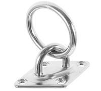 Healifty Anclaje para Remolque de Acero Inoxidable 304 Placa de Montaje Forma de Diamante Anillo Redondo Tipo Gancho para Camiones y Transporte Seguro