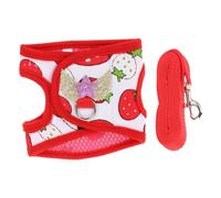 Healifty Arnés para Conejos y Cobayas Chaleco sin Mangas y Correa Larga, Ropa para Mascotas Pequeñas Adecuado para Paseos al Aire Libre, Talla M Color Fresa