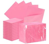 Healifty Baberos Desechables Impermeables Con Revestimiento De Polietileno Rosa, 115-120 Piezas, Absorben Saliva Y LíQuidos, Ideales Para ClíNicas Y Centros De Belleza