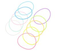 Healifty Bandas de Silicona Delgadas Noctilucentes Color Aleatorio para Niñas y Mujeres Diseño Estilizado 30 Pulseras Decorativas y Elásticas que No Dañan el Pelo para Cabello