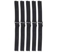 Healifty Bandas Elásticas Ajustables Accesorio Transpirable y Cómodo Juego de 5 Negro de Poliéster para Pelucas Adecuado para Uso Diario y Manualidades