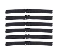 Healifty Bandas Elásticas Ajustables para Peluca Negras 6 Piezas de Banda de Malla de Poliéster Borde Reforzado de 25 CM Cómodas y Flexibles para Uso Peluquería y Fijación Segura