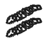 Healifty Bandas Elásticas Cabello De Tela Negra 15 Piezas Tamaño Regular Para Niñas y Mujeres Uso Diario Cómodas y Resistentes Accesorios Para Peinados