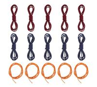 Healifty Bandas Elásticas de Nylon para Cuadernos 15 Piezas 5 Rojas 5 Azules 5 Naranjas Cierre Elástico Ajustable para Libros y Diarios de Viaje Accesorio Resistente y Versátil para