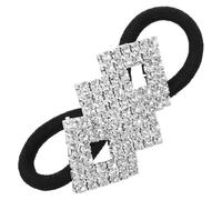 Healifty Bandas Elásticas de Pelo con Cristales de Imitación Brillantes Sujetadores Grandes para Coleta Accesorios de Moda para Mujeres y Niñas Estilo Punk Metálico Elegante