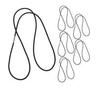 Healifty Bandas Elásticas para Cubos de Basura Negras 70 CM 6 Piezas Sujetabolsas Ajustables para Fijar Bolsas en Contenedores Uso Doméstico y Oficina Material Elástico Resistente