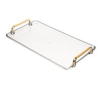 Healifty Bandeja para Joyas Transparente de Acrílico Gris Grande Organizador Práctico para Almacenamiento Mesa y Tocador Plato Joyero Creativo para Anillos y Collares