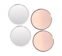 Healifty Bandeja para Puntas de Uñas y Paleta para Mezclar Colores 4 Unidades Tamaño Mediano Superficie Espejo Multifuncional para Decoración de Uñas Profesional y Uso Doméstico
