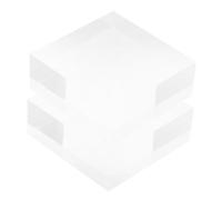 Healifty Base de Exhibición de Joyas Acrílico Transparente 5x5 Cm, Bloque Cuadrado de 1.8 Cm Grosor, Soporte para Figuras y Souvenirs, Accesorio Decorativo para Hogar, Pack 2 Piezas