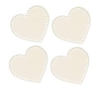 Healifty Base de Madera Forma de Corazón para Bolso de Ganchillo Set de 4 Piezas de 15 CM Accesorio Práctico para Manualidades y Reparación de Bolsos