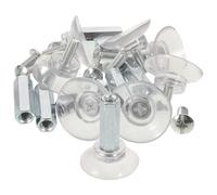 Healifty Base de Ventosa de Acero Inoxidable Tornillos Decorativos 2 Juegos para Picadora de Carne de Res y Cordero, Estabilizador Antideslizante Compatible Máquina Cortadora, Accesorio