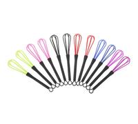 Healifty Batidor de Plástico para Salón y Mezclador de Crema para Teñir el Cabello, 12 Unidades, Tamaño Pequeño, Diseño Ergonómico, Bordes Suaves, Adecuado para Peluquería y Uso Privado