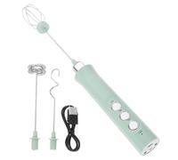 Healifty Batidora Eléctrica Mini Recargable USB Verde Batidora de Huevos Portátil Espumador de Leche de Mano para Café y Bebidas Ligera y Portátil