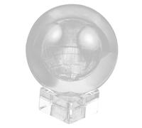 Healifty Bola de Cristal Transparente Decorativa con Base Esfera de Cristal Clara para Decoración de Hogar y Oficina Adorno Ligero y Portátil para Mesa y Vitrina