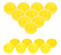 Healifty Bolas de Lotería para Entretenimiento en Fiestas 50 Unidades Amarillas de PVC de 3 CM Diseño Abatible para Rifas y Actividades en Eventos