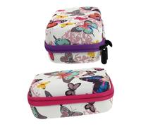 Healifty Bolsa de Almacenamiento para Aceites Esenciales 12 Compartimentos de 15 Ml Tela Oxford Resistente Diseño Portátil y Estampado Floral Paquete de 2 Unidades 1 Morado Cremallera