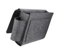 Healifty Bolsa de Fieltro para Colgar Junto la Cama Resistente y Moderna Organizador Multiusos para Sofá Escritorio y Dormitorio Color Gris Oscuro