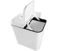 Healifty Bote de Basura de Cocina de Compartimentos Colgante con Tapa Papelera Montada la Pared para Cocina Baño y Armario Diseño Moderno y Elegante Capacidad de Color Blanco