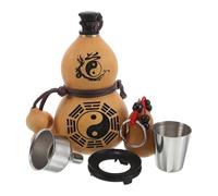 Healifty Botella de Calabaza Portátil con Tapón Antigoteo Botella de Agua Tradicional para Camping y Exteriores para Vino y Agua sin Fugas