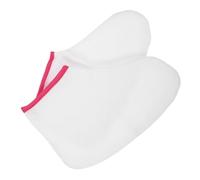 Healifty Botines para Pies de Parafina con Cierre Cubiertas Térmicas para Spa y Cuidado de Durezas Bolsa Protectora de Cera Suave para Uso Salones y Hogar Color Blanco con Borde Rojo