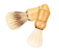 Healifty Brochas de Afeitar para Barba 2 Piezas Mango de Madera Natural para Hombres, Accesorio de Afeitado Profesional para Uso en Casa y Viajes, Obsequio Día del Padre