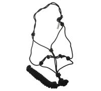 Healifty Cabestro de Caballo Trenzado de Poliéster Resistente Arnés sin Bocado para y Entrenamiento Accesorio Práctico para Equitación y Suministros Equinos Color Negro