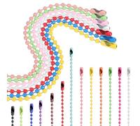 Healifty Cadena Cuentas para Llavero Placa de Identificación 100 Unidades Mixtas 24 MM X 12 CM y 20 MM X 10 CM Hierro Resistente Colores Variados Suministro para Manualidades y