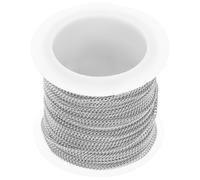 Healifty Cadena de cobre para manualidades 10 metros rollo, cadena multiusos para joyería DIY, colgante y cordón decorativo blanco K, accesorio para pulseras y collares