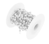 Healifty Cadena de Perlas de 3 MM Rollo para Fabricación de Joyas y Accesorios Material de Cobre Puro para Pulseras Decoraciones DIY y Manualidades