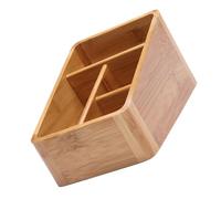 Healifty Caja De Almacenamiento De Bambú Compartimentos Múltiples Para Oficina Organizador De Maquillaje y Control Remoto