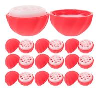 Healifty Caja de Bálsamo Labial Esférica de Plástico Recargable, 10 Unidades, Tamaño Pequeño, Color Rosa, para Mujeres, Uso en Viajes, Dispensador Compacto para Bálsamo Labial