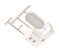 Healifty Caja de Cosméticos Multifuncional para Maquillaje y Joyería Organizador de Escritorio Elegante Blanco Soporte para Lápices Labiales Sombras y Accesorios de Belleza