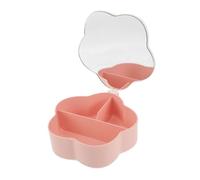 Healifty Caja de Joyas Floral con Espejo de Maquillaje Organizador de Almacenamiento para Collares y Pulseras Estuche de Viaje y Portátil para Anillos y Aretes Diseño Decorativo y Funcional