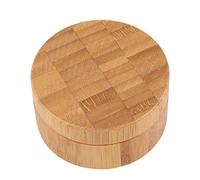 Healifty Caja De Polvo De Bambú Vacía Con Puff 30G Contenedor De Polvos Sueltos Para Maquillaje Viaje Portátil Y Reutilizable