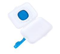 Healifty - Caja de toallitas húmedas portátil, recargable, dispensador de toallitas, estuche de transporte para viajes, hogar, oficina (azul)